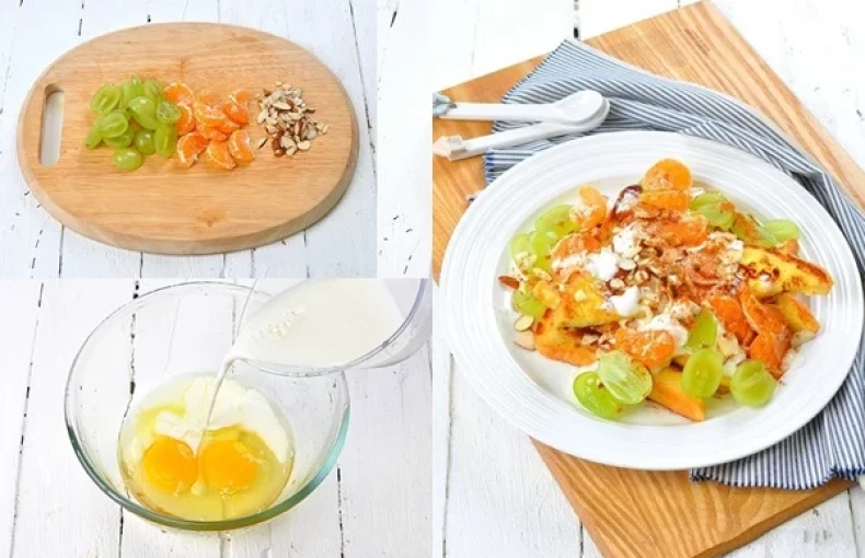 Bữa sáng nhanh gọn với bánh mì salad trái cây cực hấp dẫn, lạ miệng